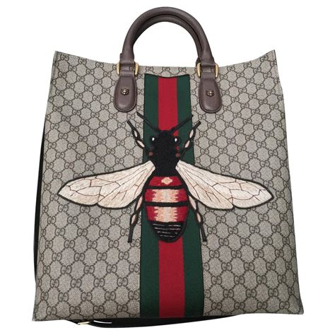 gucci monogram bee bag|vintage Gucci monogram tote bag.